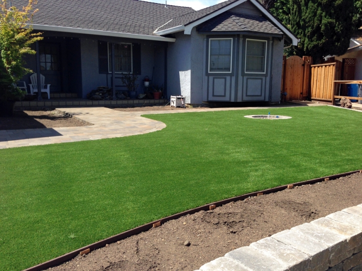 Faux Grass Encino, New Mexico Lawn And Landscape, Front Yard Design