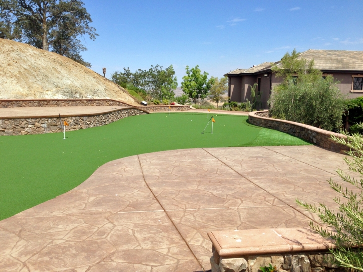 Plastic Grass Nambe, New Mexico Putting Green Grass, Backyard Design