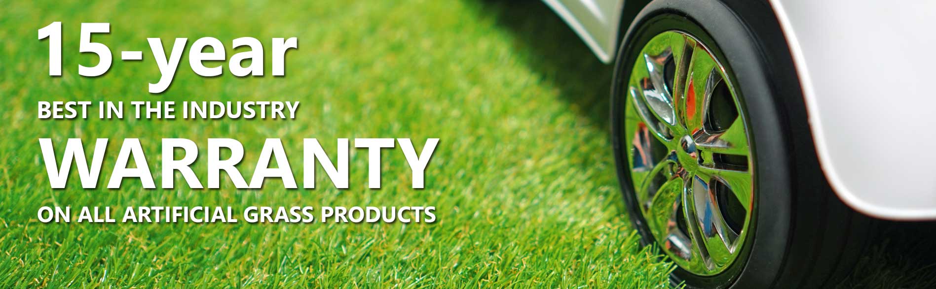 15-year warranty on all artificial grass products